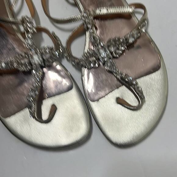 BADGLEY MISCHKA EMBELLISH SANDALS SIZE 10 - Picture 4 of 5